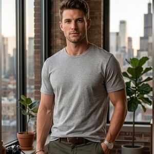 Calvin Klein Light Gray Short Sleeve Tee